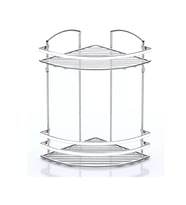 Tekno Tel LM-008 2 Katlı Köşelik Banyo Rafı Şampuanlık Krom