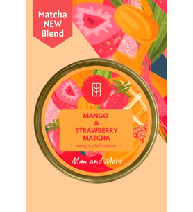Mango&Strawberry Matcha-Mango&Çilek Aromalı Matcha25 gr