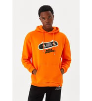 No Fear Erkek Sweatshirt Kapüşonlu Turuncu M500246