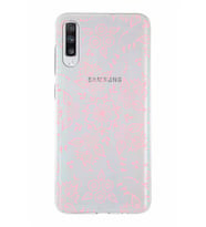 Samsung Galaxy A70  Kapak Nostalji Desen Tasarımlı Şeffaf Silikon Kılıf