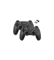Airstorr Joystick Gamepad Çiftli TV PC Uyumlu Oyun Konsolu 2.4G Gamepad Double Joystick Doungle (Siyah)