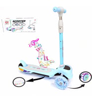 Toys e Toys Toysetoys Müzikli ve LED Işıklı Büyük Üç Teker ve Işıklı Gövdeli Çocuk Scooter - Mavi (Standart)