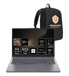 Lenovo Ideapad Slim 3 16ARP10 Amd Ryzen 7 170 40GB Ram 2tb SSD 16" Wuxga (1920X1200) 60Hz IPS WIN11 Pro 83K800DKTR7P328 Notebook + Per4 Çanta