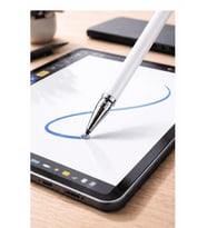 Redmi Note 12 S Uyumlu Dokunmatik Stylus Kalem Disk Uçlu Hassas Beyaz Tablet Telefon Çizim Kalemi