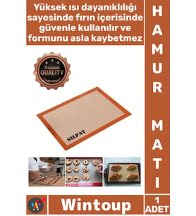 #Mat 40x30 Cm Profesyonel Fırın Hamur Açma Gereçleri Silikon Silpat Yanmaz Yapışmaz Şık Pişirme Matı