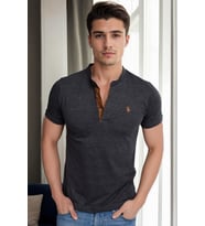 T9560 DEWBERRY T-SHIRT-ANTRASİT