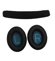 Bose QC25 Kulaklık Pedi ve Kafa Bandı - Set Halinde Kulaklık Pedi Yastığı Süngeri ve Kafa Yastığı (Siyah)