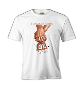 Yeni Bebek Ayakkabı Anneler Günü Beyaz Unisex Tshirt