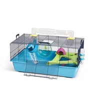 Savic Hamster Sky Metro Kafesi (80x50x50h) Navy Blue: Tünelli, Geniş, Suriye Hamster Kafesi