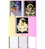 yakusoku no neverland 3 adet defter A4 büyük boy 72 sayfa çizgili_kareli_çizgisiz defter seti