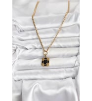 316L Çelik Zincir Gold Renk Vintage Model Kadın Kolye - TJ-BKO10687