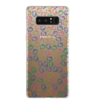 Samsung Galaxy Note 8 Kapak Hello Kitty Tasarımlı Şeffaf Silikon Kılıf