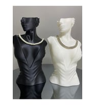 2'li Manken Set, Dekoratif Takı Mankeni, Takı Standı, Takı Organizeri,  Kolye Küpe Sergileme Standı