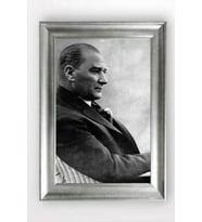 Gümüş Çerçeveli Atatürk Tablo cv1067