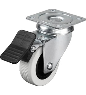 Hts 334 - 50x20 mm Çift Bilyalı Tablalı Frenli Teker 4 Adet