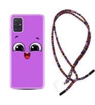 Samsung a71 A72 A73 A7 A9 2018 C7 C9 Kılıf Boyun Asklı Rasta Silikon Purple Sweety 1717