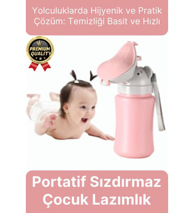 Çok Amaçlı Portatif Pratik Sızdırmaz Araba Yolculuk Çocuk Kız Erkek Pisuarı Lazımlık Küçük Tuvalet