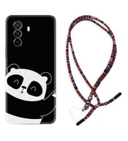 Huawei Nova Y70 Y90 Nova 9 SE  Kılıf Boyun Asklı Rasta Silikon Bay Bay Panda 1784