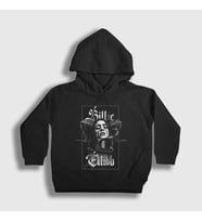 Presmono Unisex Çocuk Siyah Ram Horns Billie Eilish Kapüşonlu Sweatshirt 449801tt