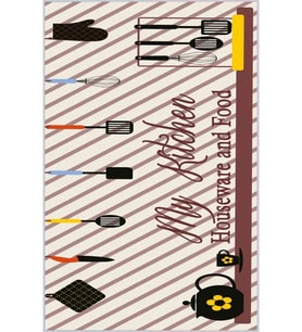 Eliana Home Baskılı, Yıkanabilir Kaymaz Taban Mutfak Halısı LNA2005 100x150 cm (Bej)