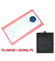 Xiaomi POCO F2 PRO Arka Kapak Batarya Pil Kapağı + PİL (CAM) BEYAZ