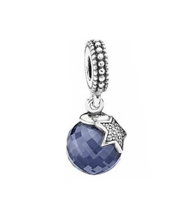 Nur Silver Yıldızlı Lacivert Taş Gümüş Charm NUR-BL01373