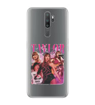 Oppo A5 2020 / A9 2020 Uyumlu Taylor Swift Desenli Şeffaf Telefon Kılıfı