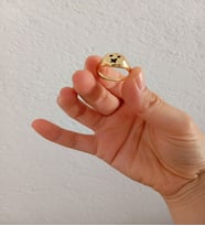 "Kadın Gold Ve Gümüş Renk Taşlı Trend Tasarım Yüzük