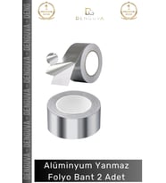 #YanmazBant Yüksek Isıya Dayanıklı 350 Derece Yalıtım Bacası Borusu Yapışkanlı Alüminyum Yanmaz Foly