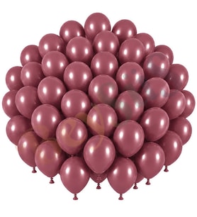 Rosewood Renk Lateks Retro Balon (30 cm) - 50 Adet