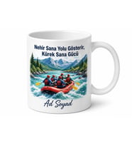 Rafting Yapanlara Özel Baskılı Kupa Nehir Macera Takım Ruhu Hediye Bardak