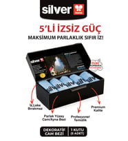 5 Adet Mikrofiber Dekoratif Cam Bezi - Mavi