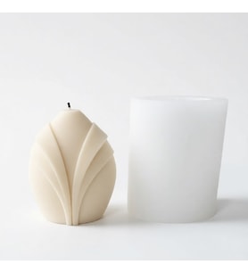 Dekoratif Stun Mum Silikon Kalıp 10x7.5 Cm