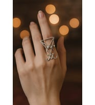 Lucifer Simgeli Unisex Ayarlanabilir Metal Yüzük