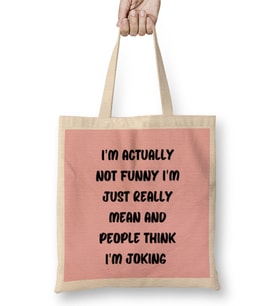 Sarcasm Funny Comment Quotes Gift - Sarcastic Women And Men Humorous Saying Bez Çanta Uzun Saplı