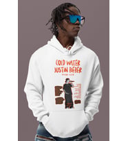 Tasarım Justin Bieber Baskılı Unisex Oversize Şarkıcı Hoodie