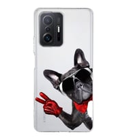 PrintiFy Xiaomi Mi 11T ile Uyumlu Köpek 2 Kamera Korumalı Şeffaf Kılıf