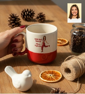 Kişiye Özel Karikatürlü Cute But Taurus Boğa Burcu Kupa Bardak Pro Doğum Günü Hediyesi