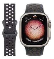 Apple Watch 44mm Uyumlu Kordon Silikon Esnek Yumuşak Delikli Spor KRD-02 Kayış
