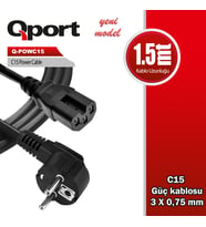 QPORT Q-POWC15 1.5M C15 POWER GUC KABLOSU