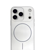 iPhone 17 Pro Max MagSafe Kamera Koruma Soft Silikon Kılıf Gri