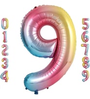 Gitti 9 Rakam 32 inc 80 cm Gokkusagı Folyo Balon