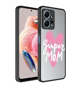 Xiaomi Redmi Note 12 4G Kılıf Aynalı Desenli Kamera Korumalı Parlak Mirror Kapak (Renksiz)