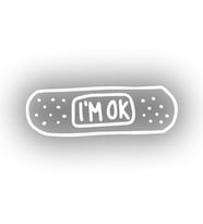 İm Ok Yarabandı Sticker17x17 Cm Beyaz