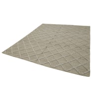 Bej Kilim El Dokuma Modern Geometrik Desenli Yün Pamuk Karışımlı Şık Salon Kilimi Yatak Odası