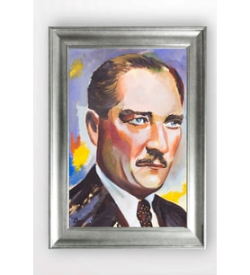 Gümüş Çerçeveli Atatürk Tablo cv1016