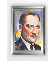 Gümüş Çerçeveli Atatürk Tablo cv1016