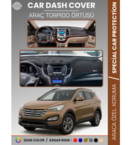 HYUNDAİ SANTAFE (2012-2017) Torpido Örtüsü Ön Göğüs Tam Uyum Çatlamayı Önler Kaymaz Kolay Montaj