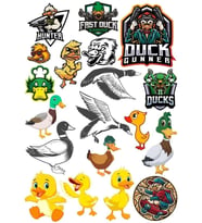 Ördek Sticker Set 17 Parça Telefon, Tablet, Defter, Laptop Sticker