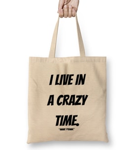 Anne Frank Quotes Gift - Vintage Retro Rainbow Style Bez Çanta Uzun Saplı